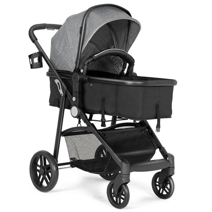 2-in-1 Foldable Baby Stroller with Reversible Seat