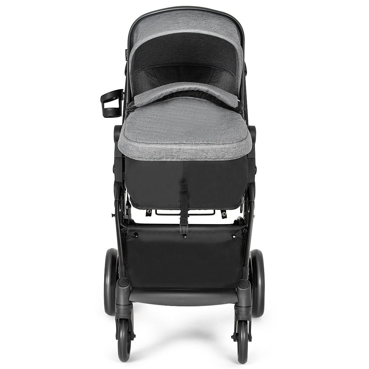 2-in-1 Foldable Baby Stroller with Reversible Seat