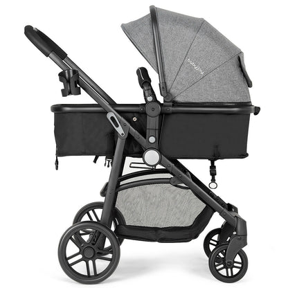 2-in-1 Foldable Baby Stroller with Reversible Seat